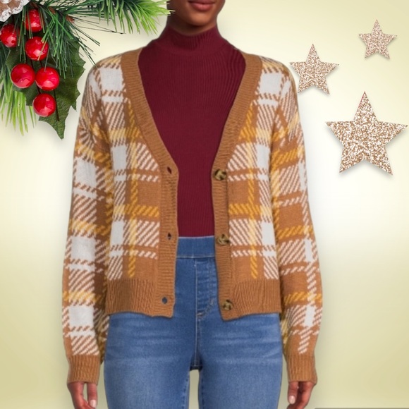 NoBo Fashion Cropped V-Neck Cardigan Sweater Junior Size L (11-13) - Picture 4 of 11